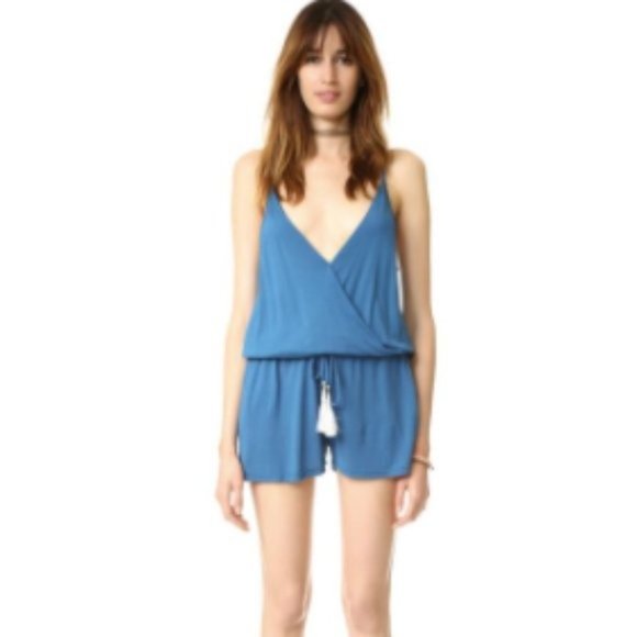 Young Fabulous & Broke Pants - YFB Kenzie Romper Pacific Blue